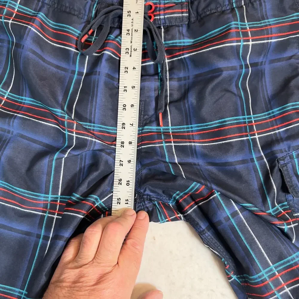 Speedo Bathing Suit Trunks Men's Small Mesh Lined Pockets Drawstring Beach Swim - Picture 10 of 14